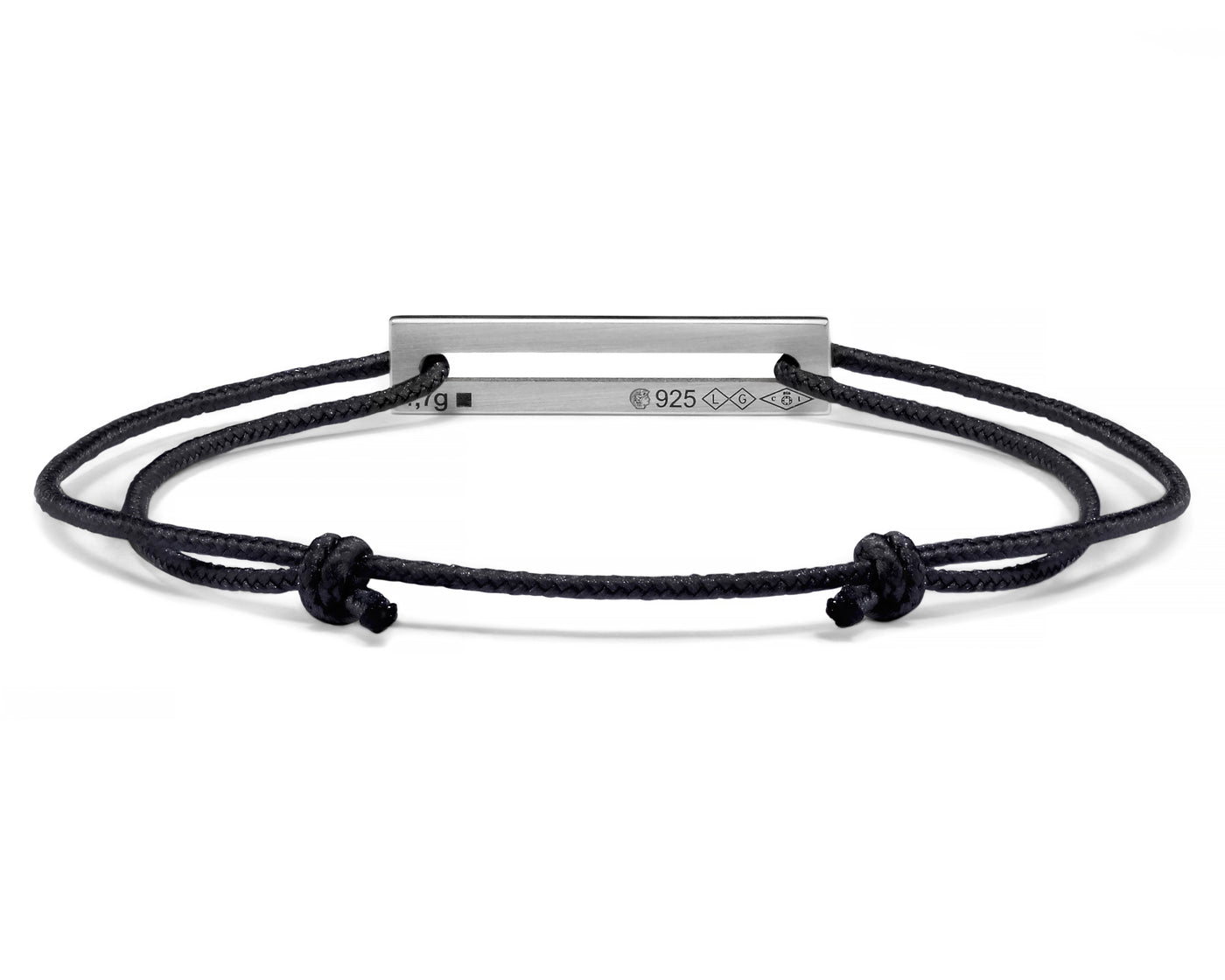 lacquered blue cord bracelet le 1,7g