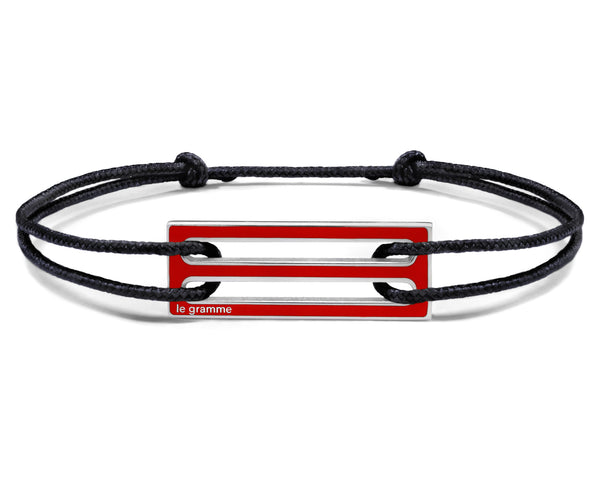 lacquered red cord bracelet le 2,5g