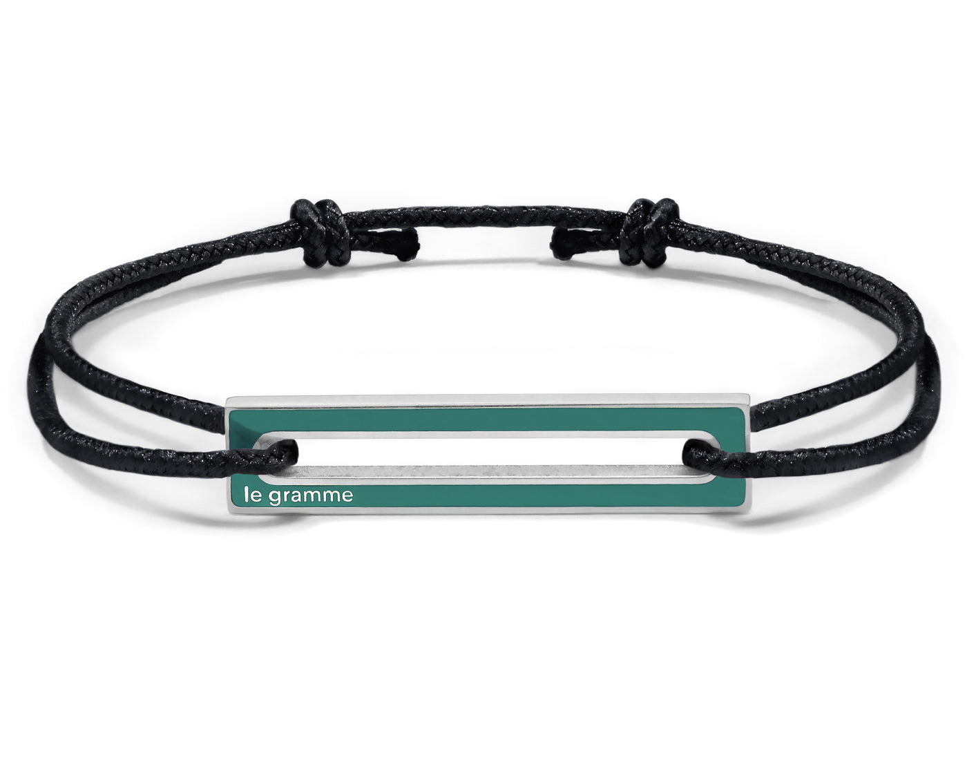 bracelet cordon laqué vert le 1,7g