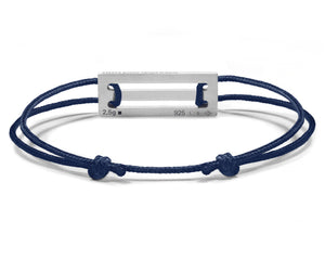 perforated navy blue cord bracelet le 2.5g