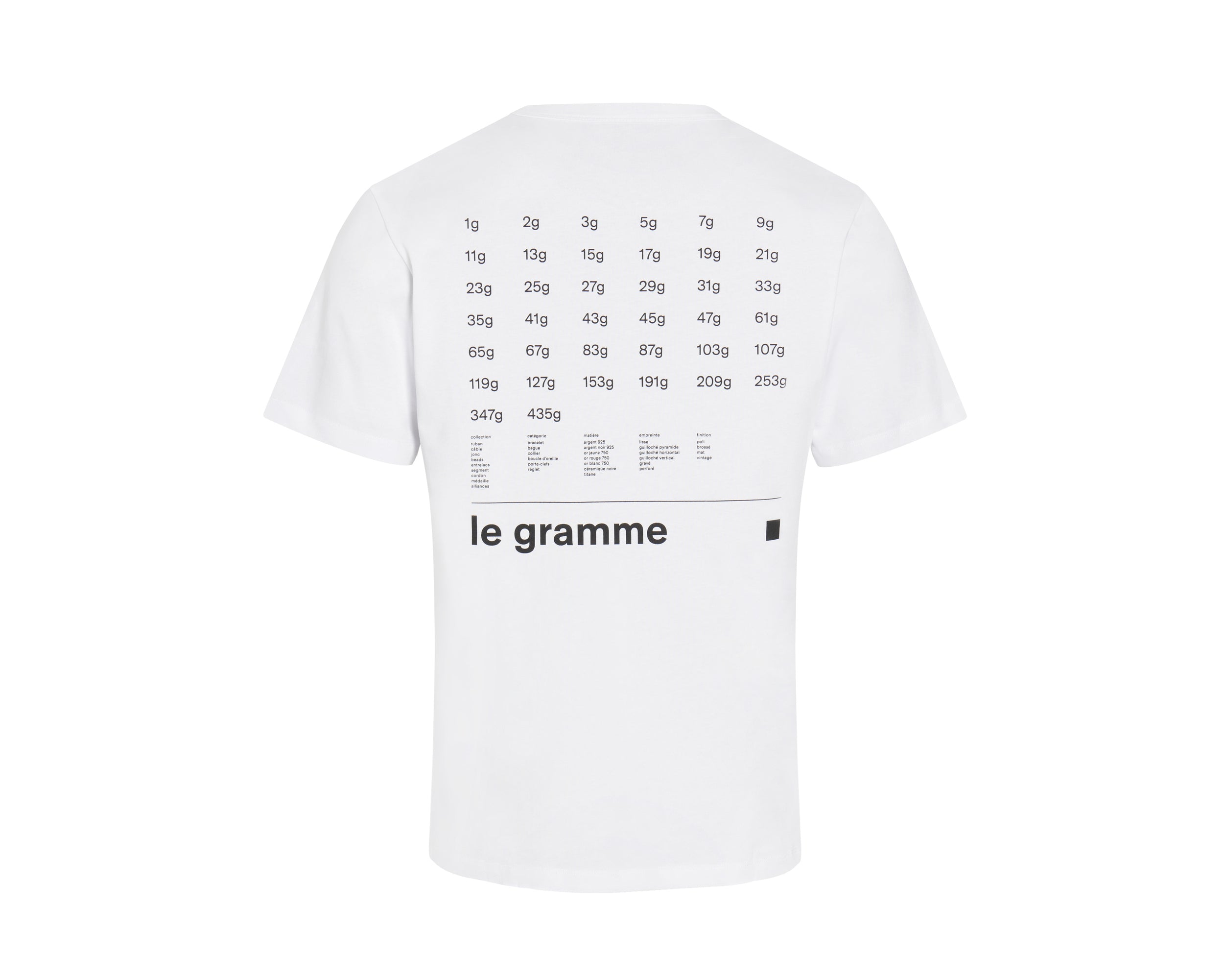 t-shirt blanc le 240g