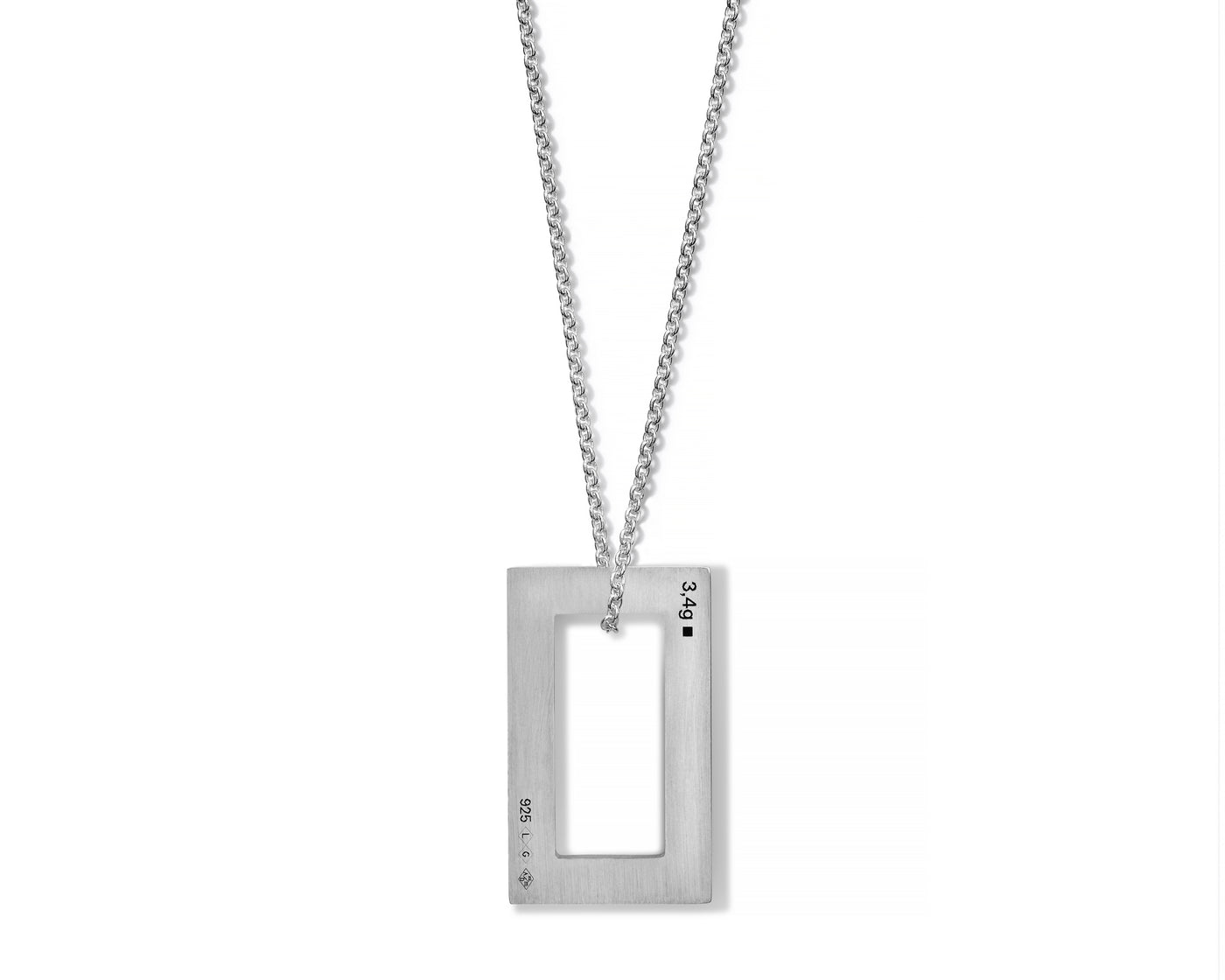 collier rectangle le 3,4g