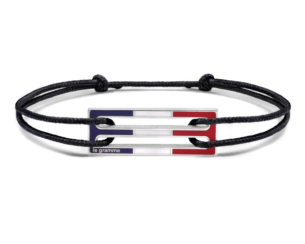 bracelet cordon laqué tricolore le 2,5g