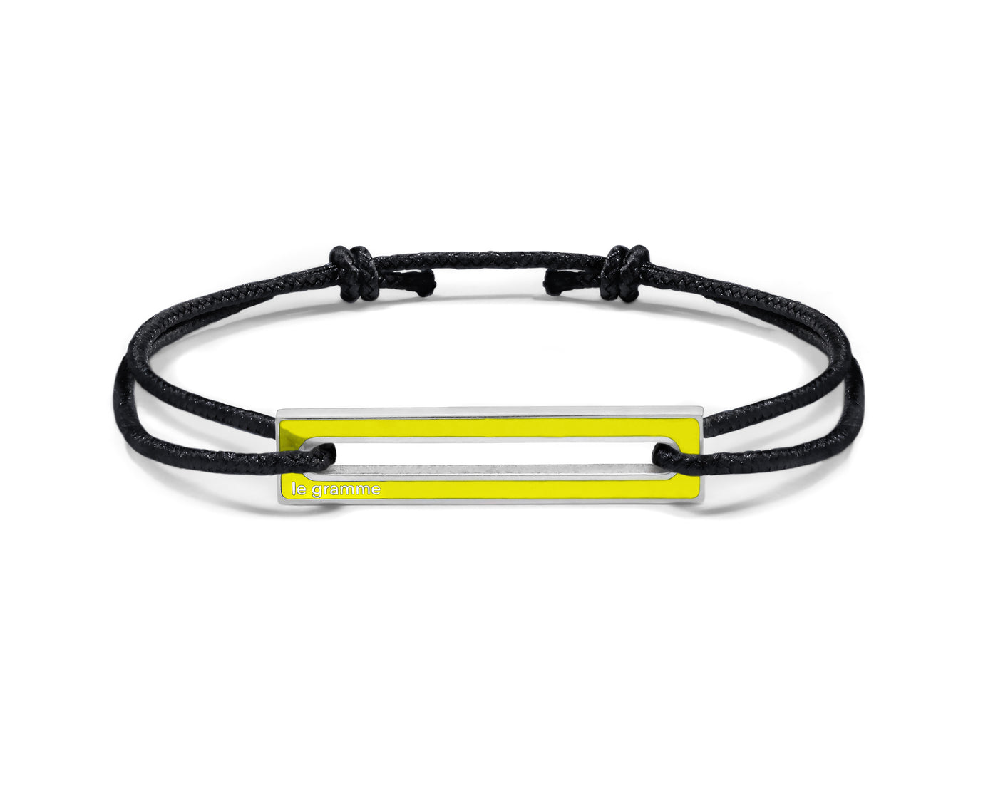 gift box - yellow lacquered cord bracelet le 1,7g