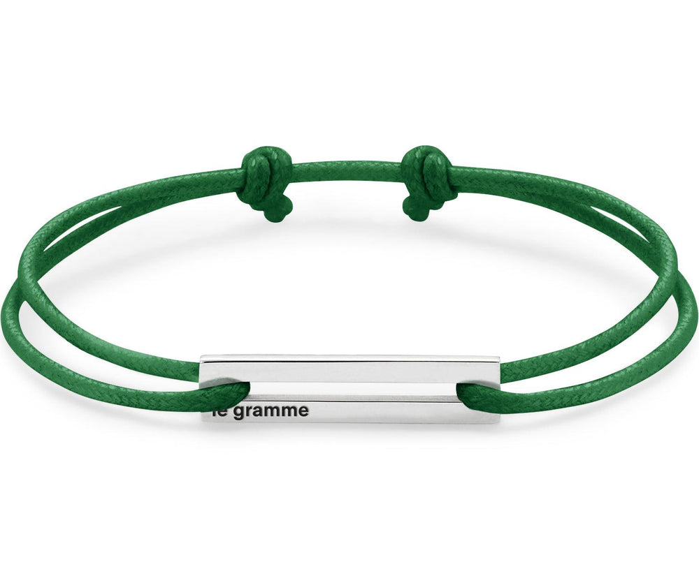 perforated green cord bracelet le 1.7g