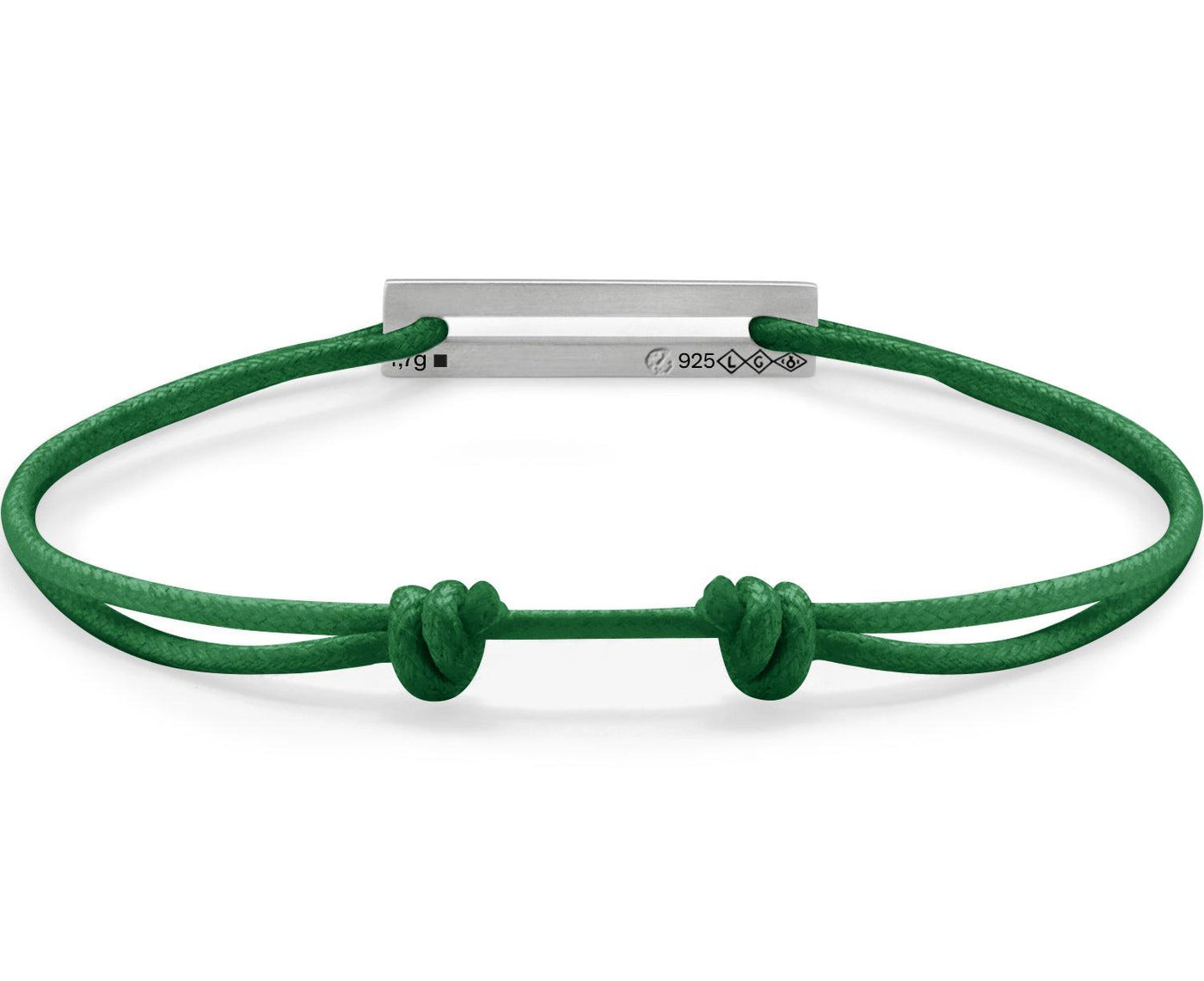 perforated green cord bracelet le 1.7g