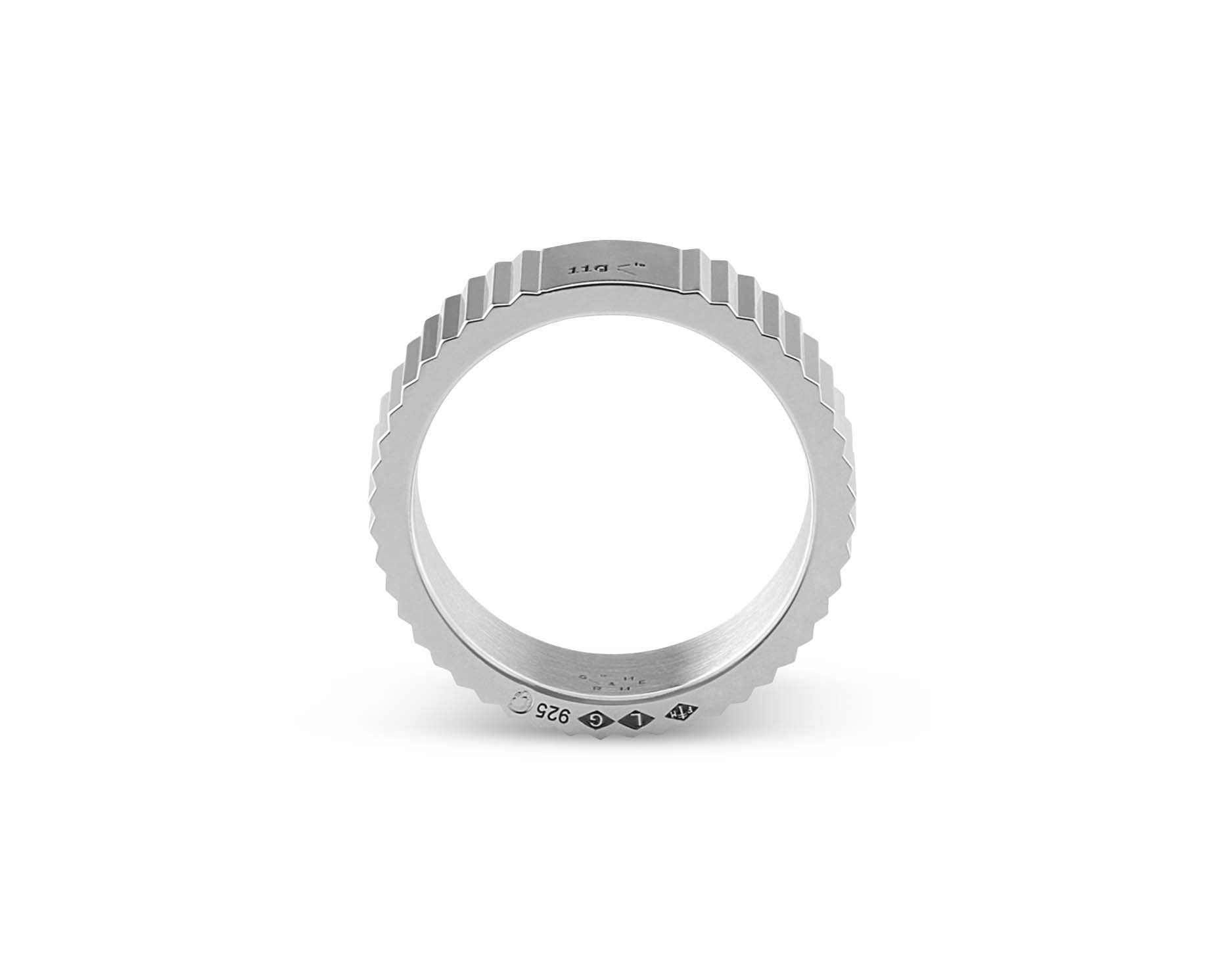 guilloche ribbon ring la 11g