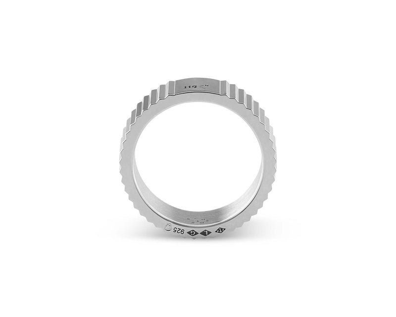 guilloche ribbon ring la 11g